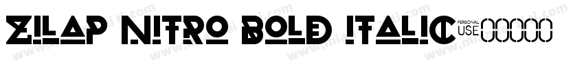Zilap Nitro bold Italic字体转换